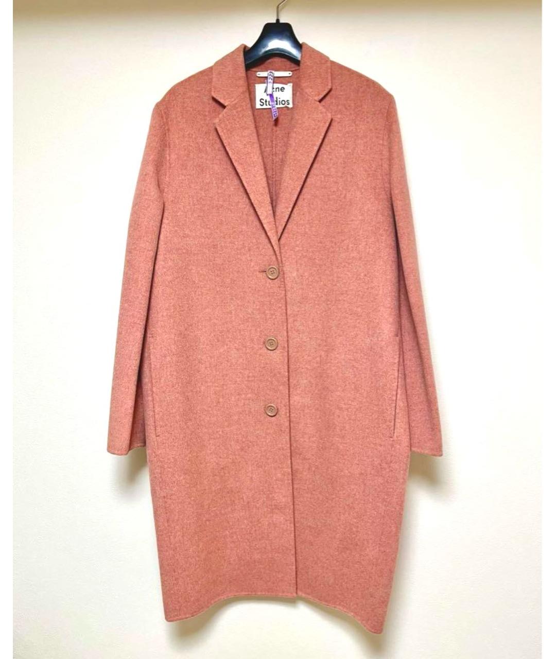 ACNE STUDIOS Коралловое кашемировое пальто, фото 8