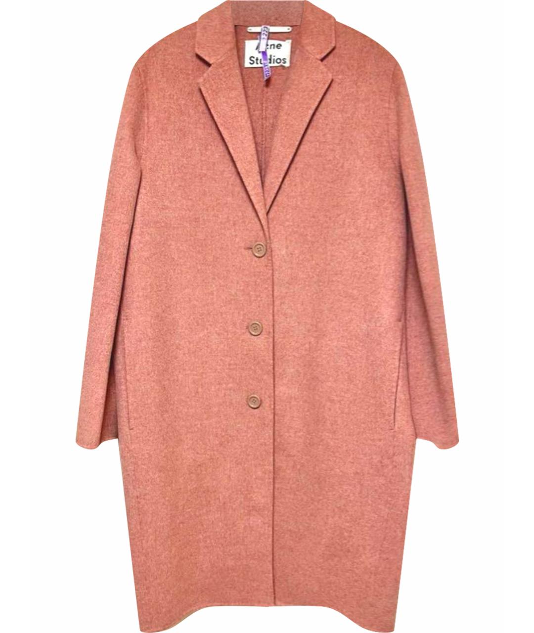 ACNE STUDIOS Коралловое кашемировое пальто, фото 1