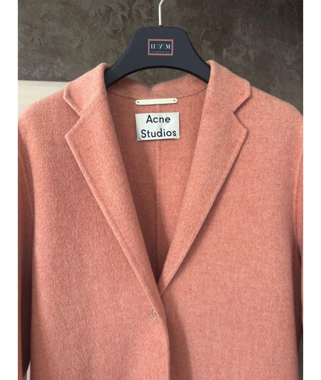 ACNE STUDIOS Коралловое кашемировое пальто, фото 5