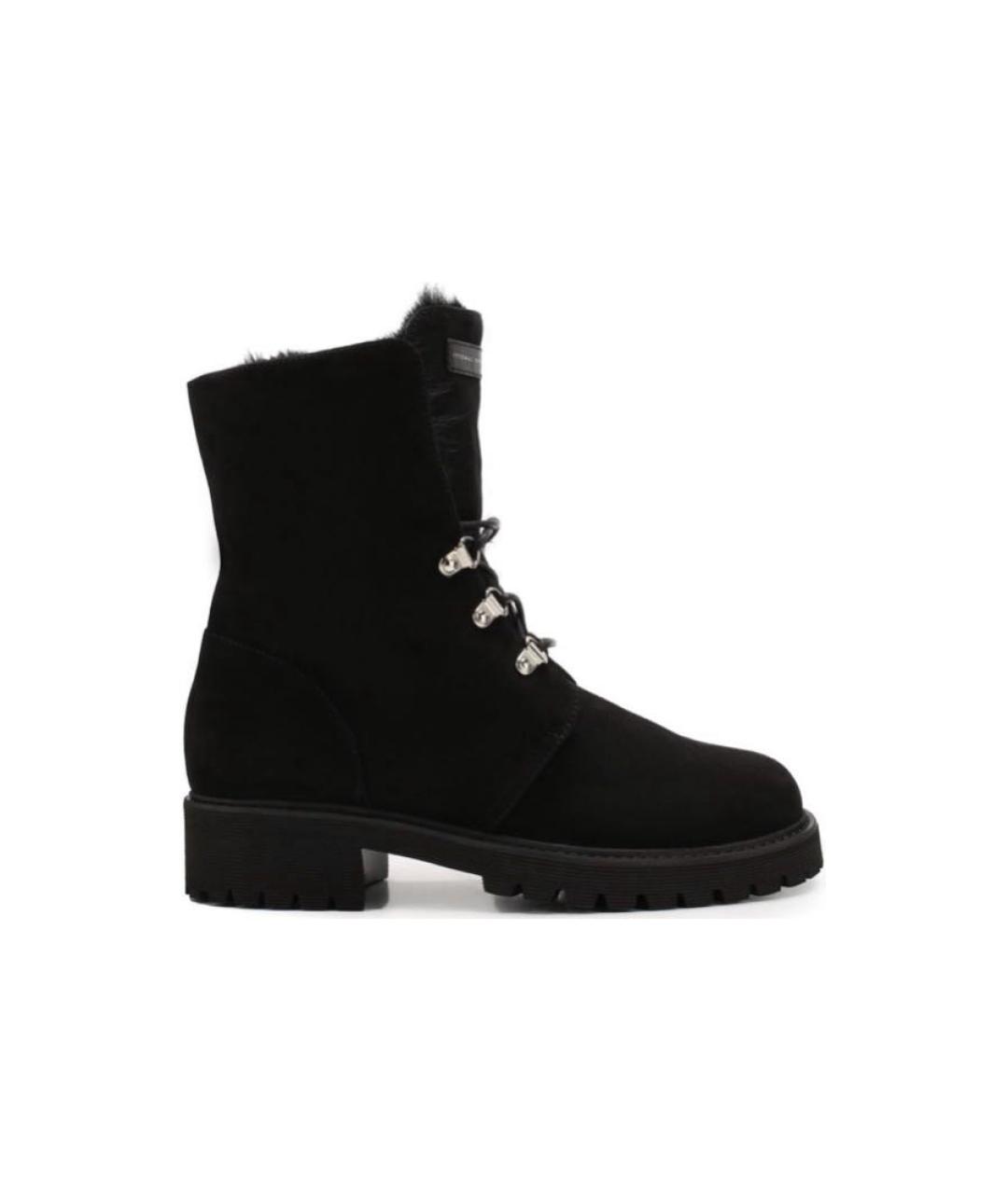 GIUSEPPE ZANOTTI DESIGN Черные замшевые ботинки, фото 1