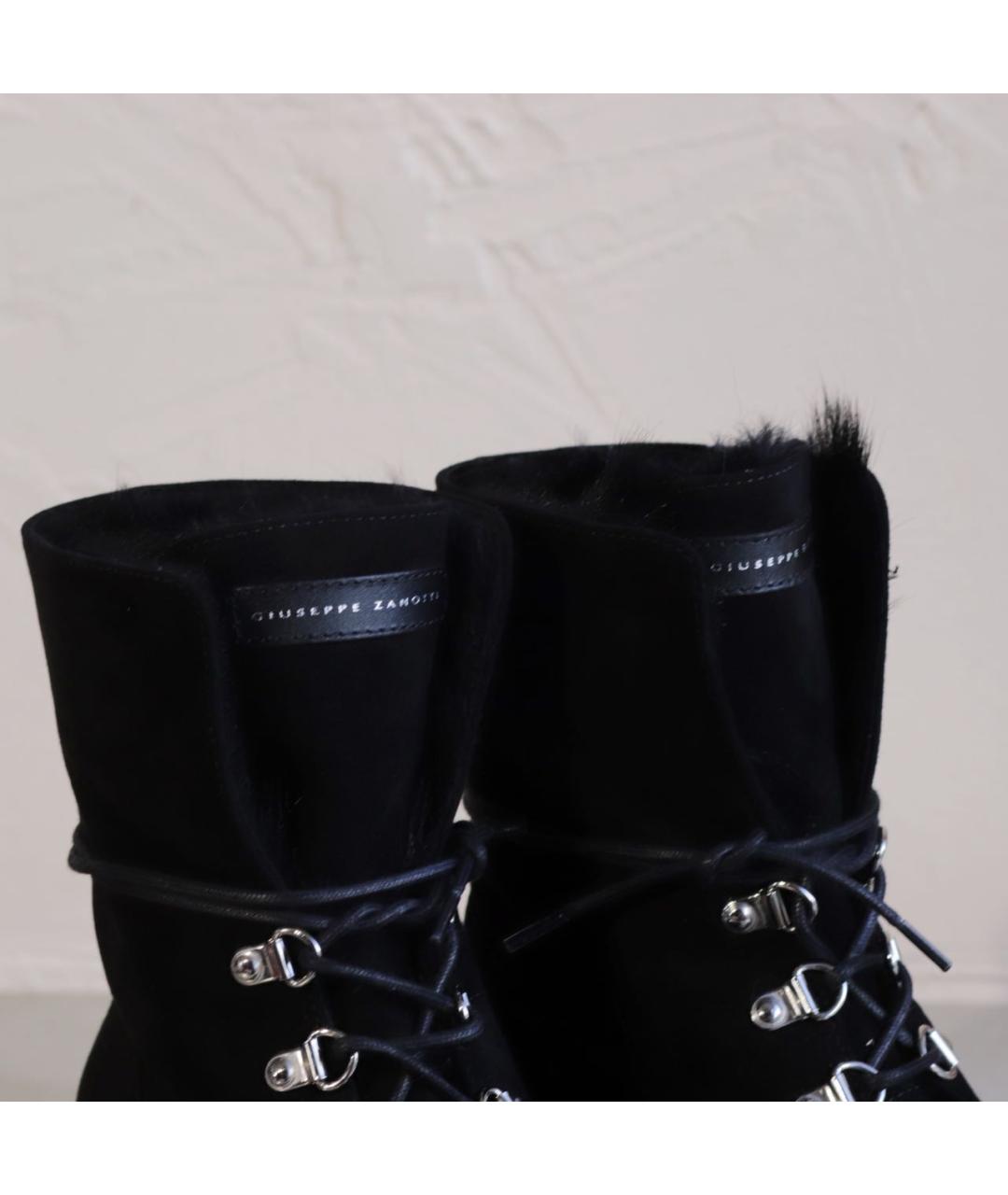 GIUSEPPE ZANOTTI DESIGN Черные замшевые ботинки, фото 4
