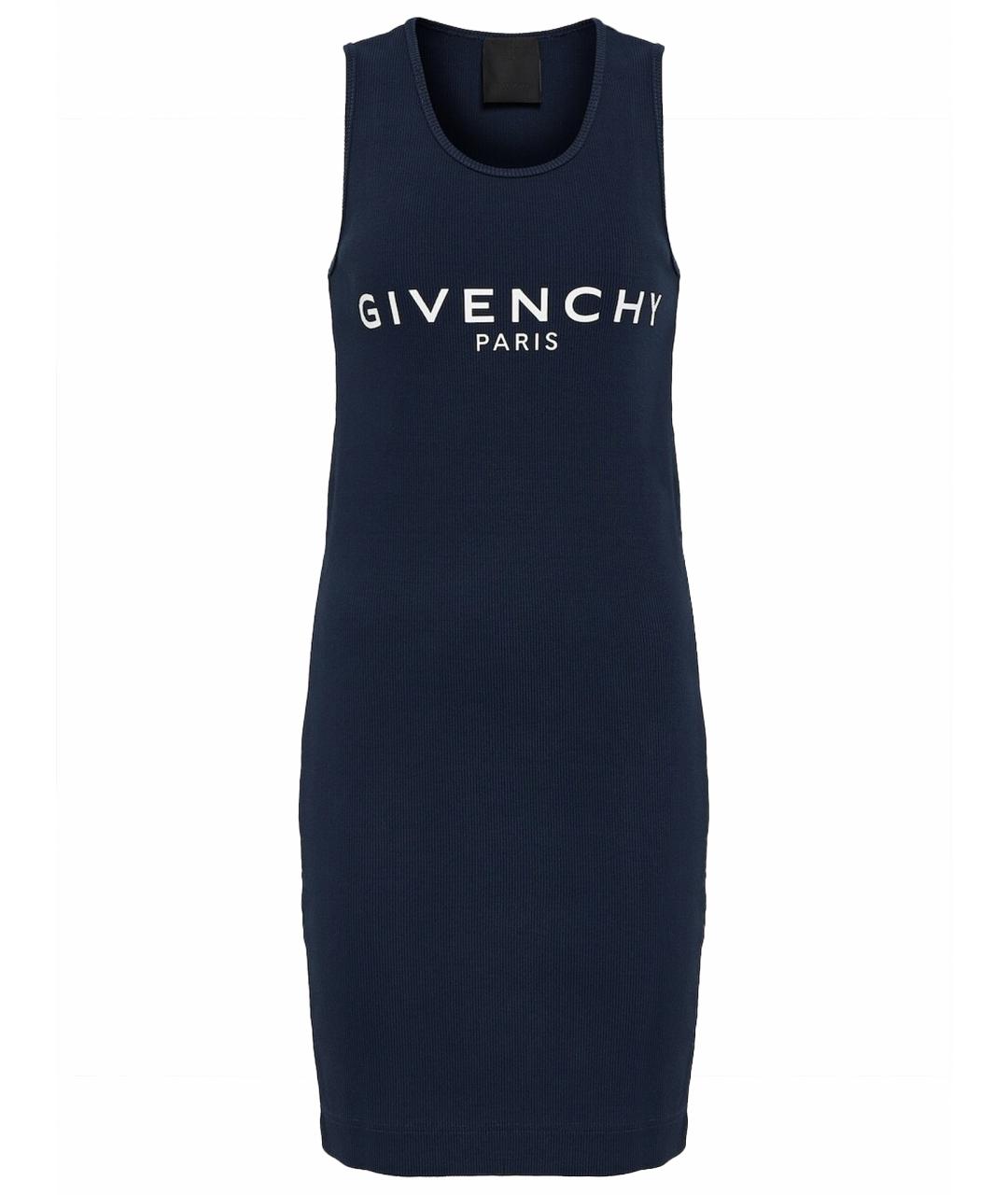 GIVENCHY Синее хлопковое повседневное платье, фото 1