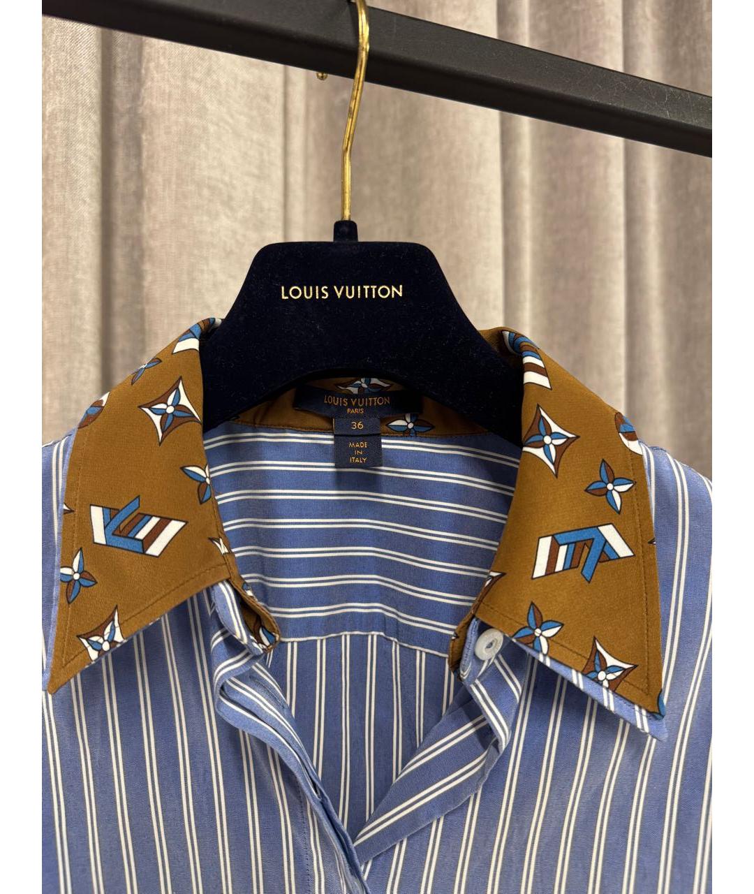 LOUIS VUITTON Синее хлопковое повседневное платье, фото 3