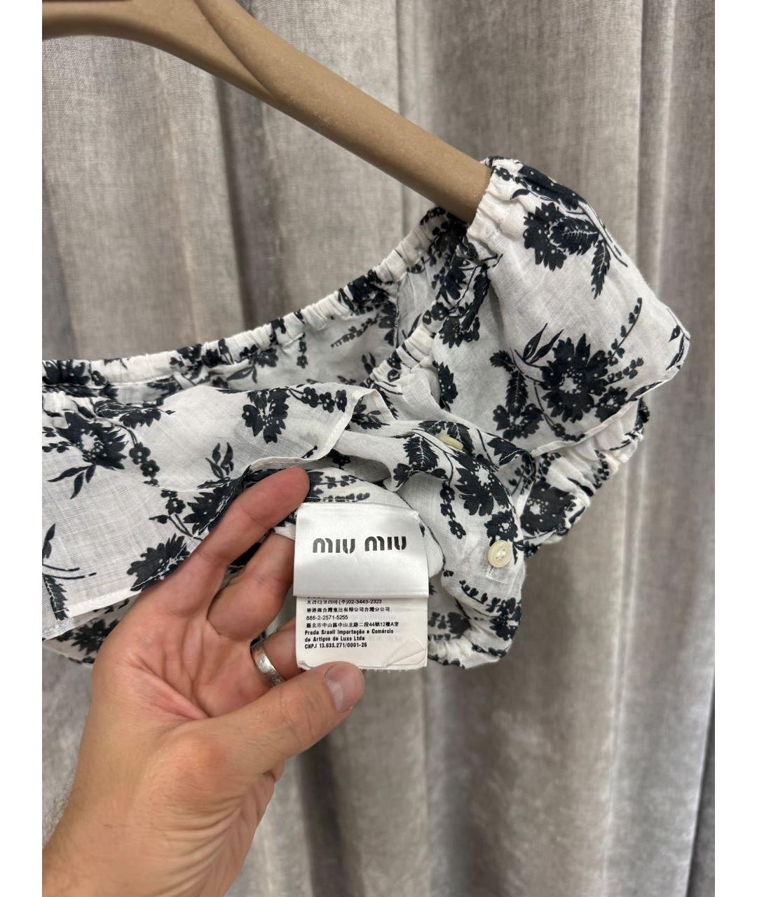 MIU MIU Белый хлопковый костюм с юбками, фото 3