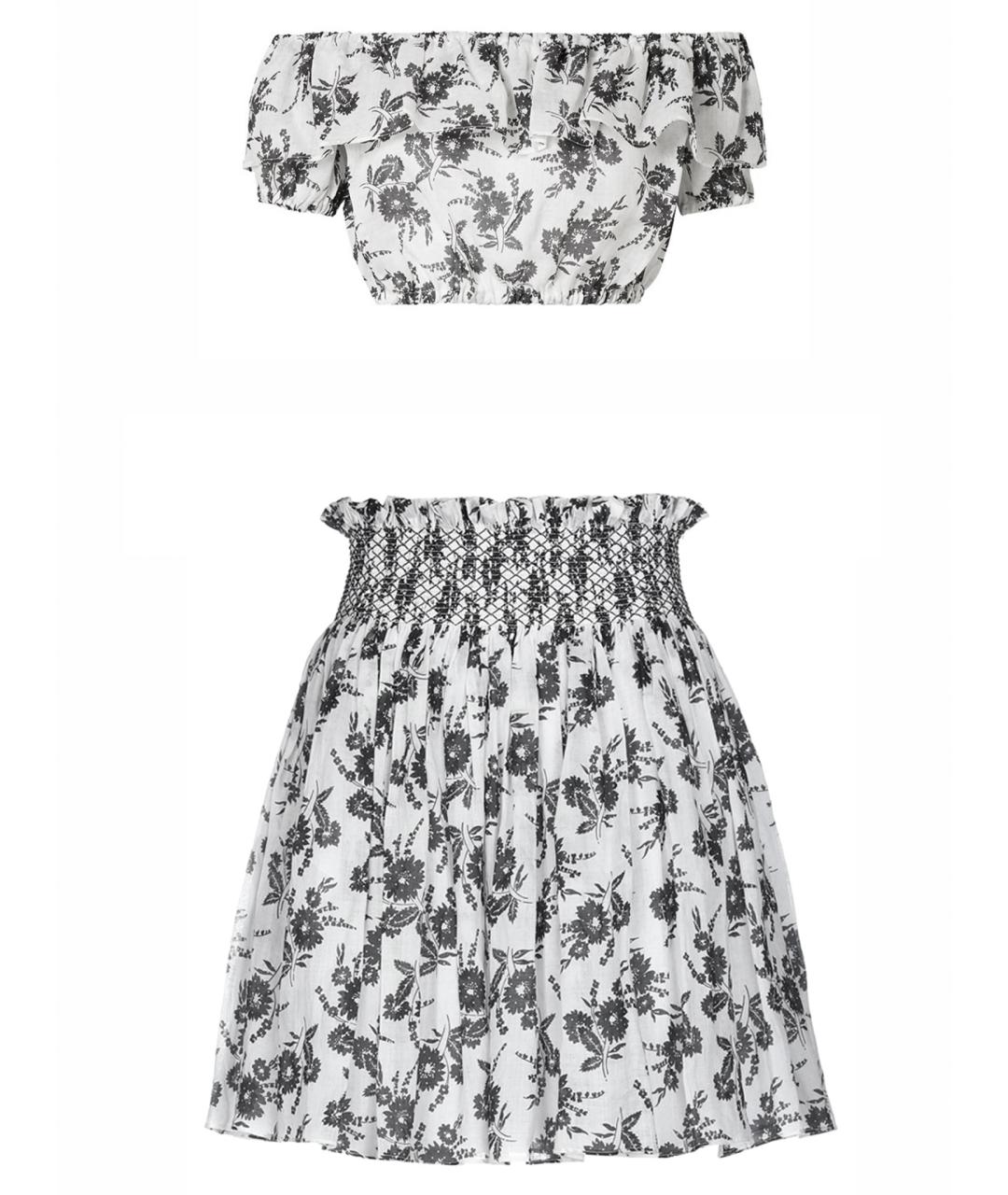 MIU MIU Белый хлопковый костюм с юбками, фото 1