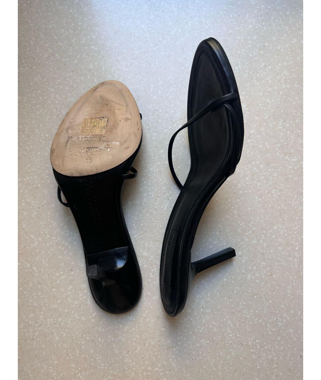 ARMARIUM Черные кожаные босоножки, фото 5