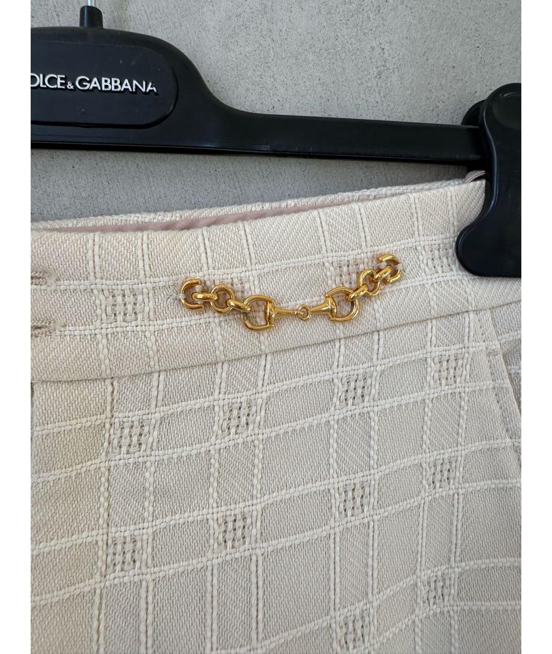 GUCCI Хлопковые прямые брюки, фото 7