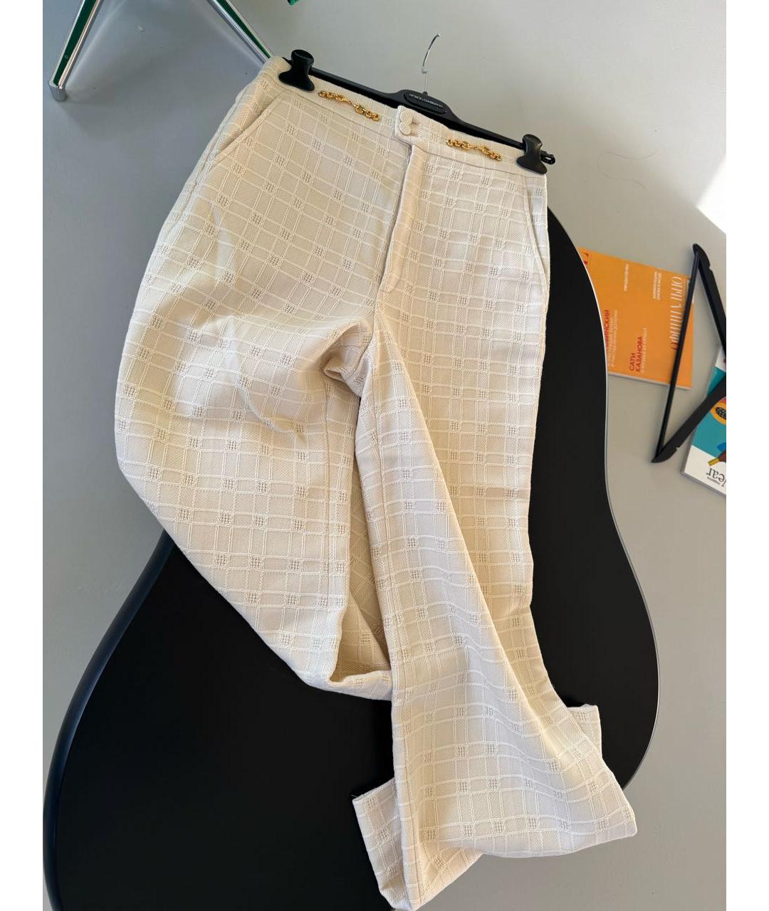 GUCCI Хлопковые прямые брюки, фото 3