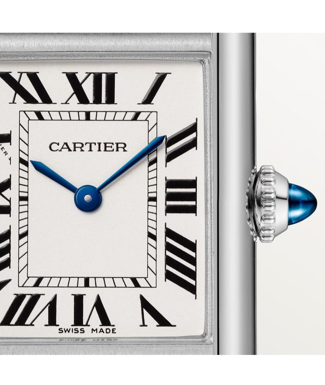 CARTIER Белые металлические часы, фото 5