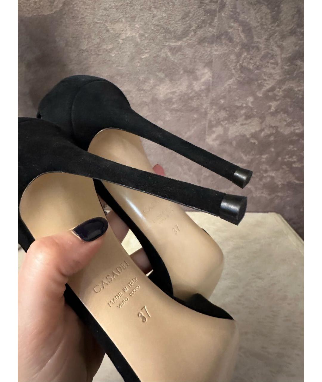 CASADEI Черные замшевые туфли, фото 5