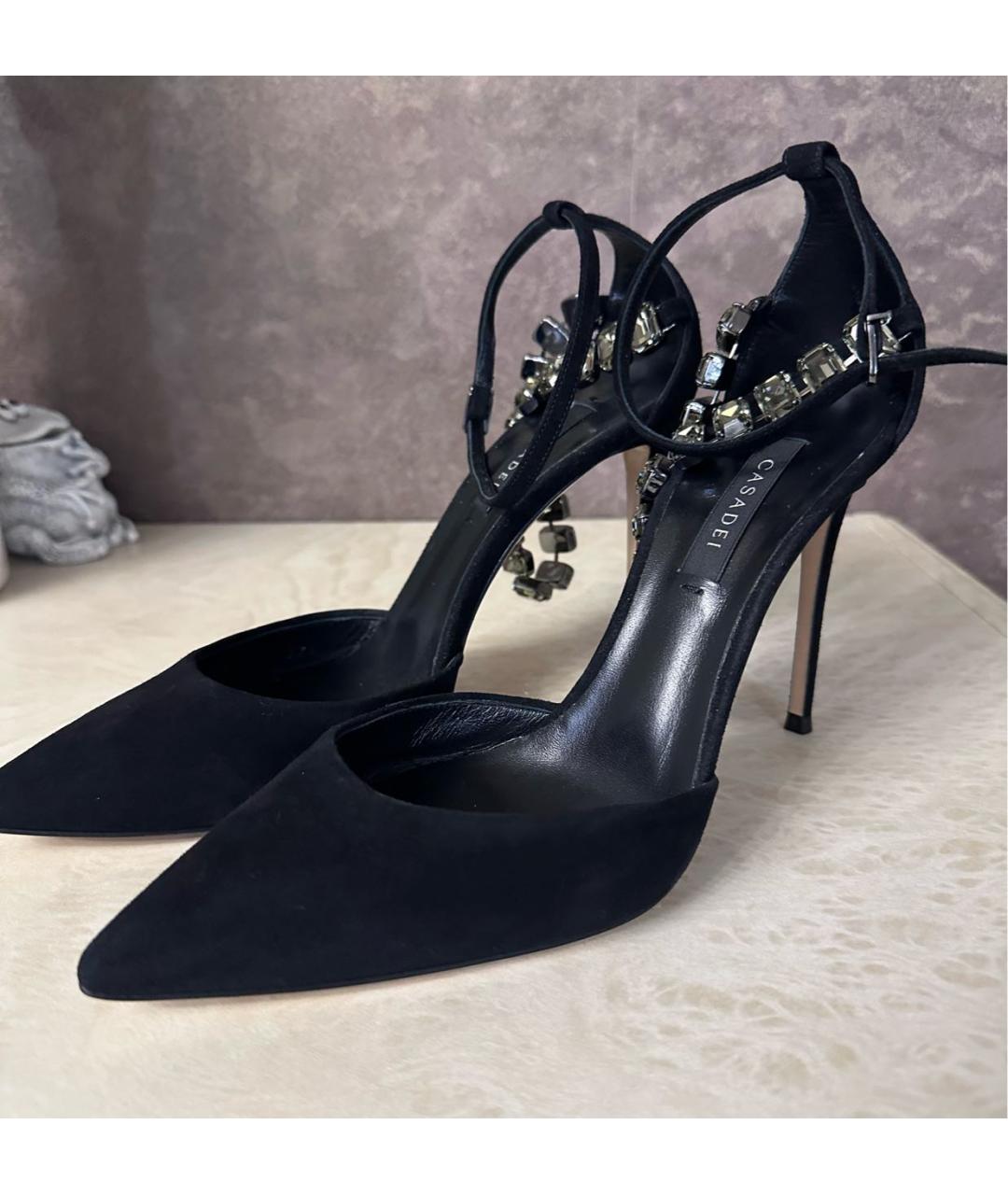 CASADEI Черные замшевые туфли, фото 8