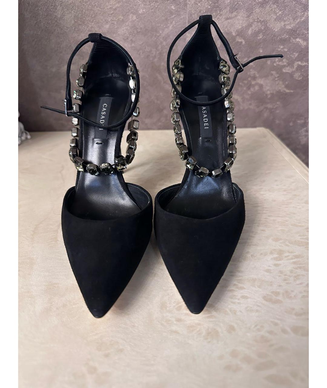 CASADEI Черные замшевые туфли, фото 2