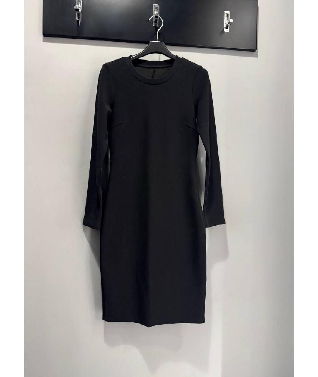HUGO BOSS Черное хлопковое повседневное платье, фото 8