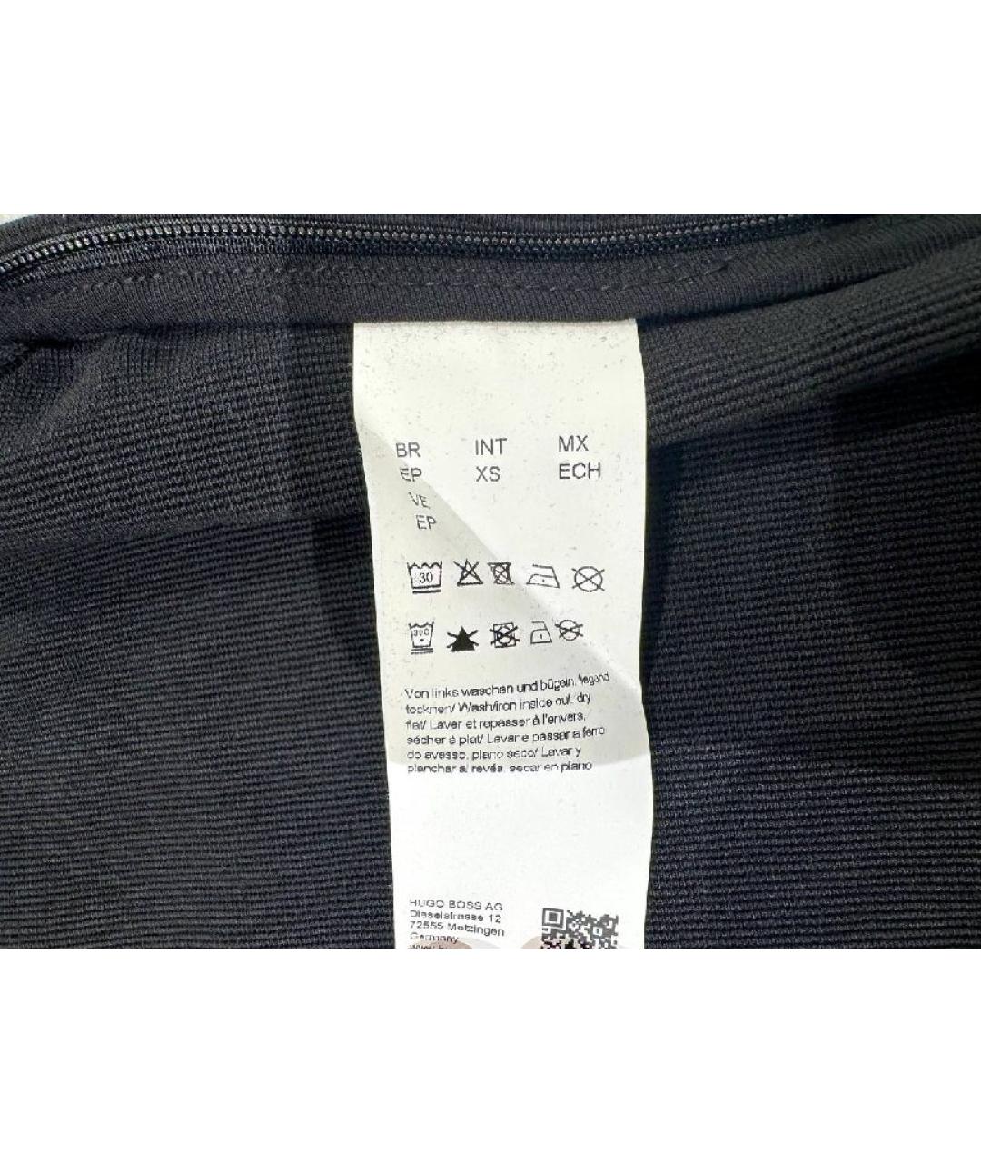 HUGO BOSS Черное хлопковое повседневное платье, фото 5