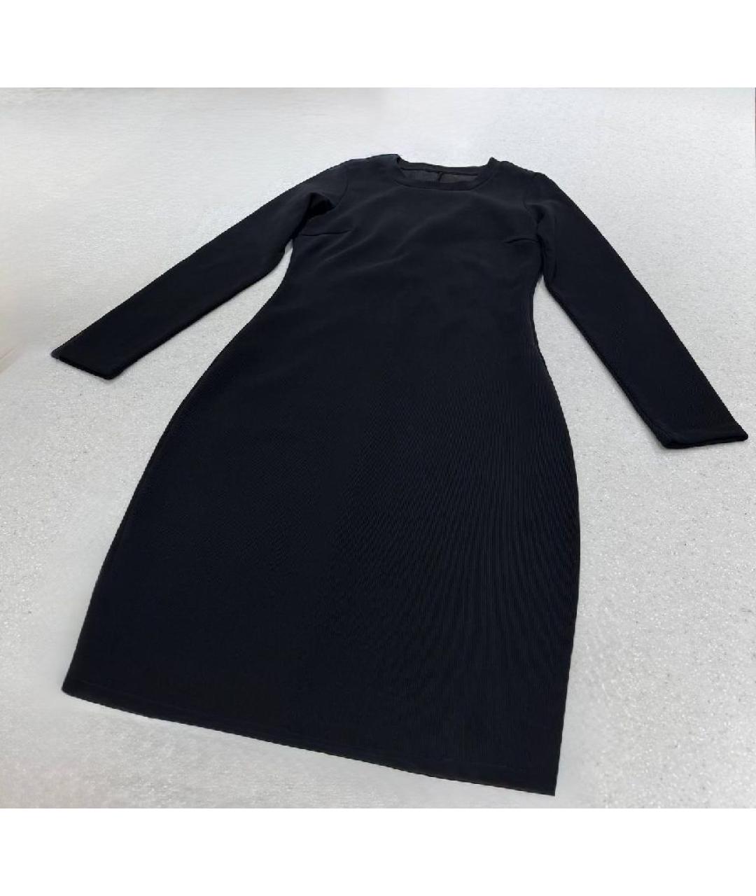 HUGO BOSS Черное хлопковое повседневное платье, фото 4