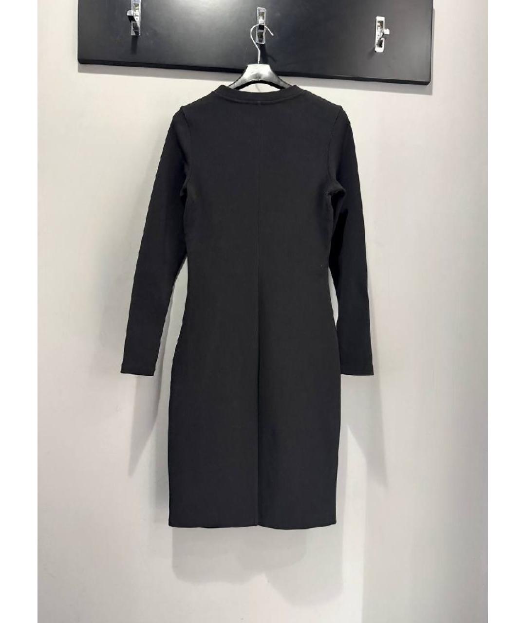 HUGO BOSS Черное хлопковое повседневное платье, фото 2
