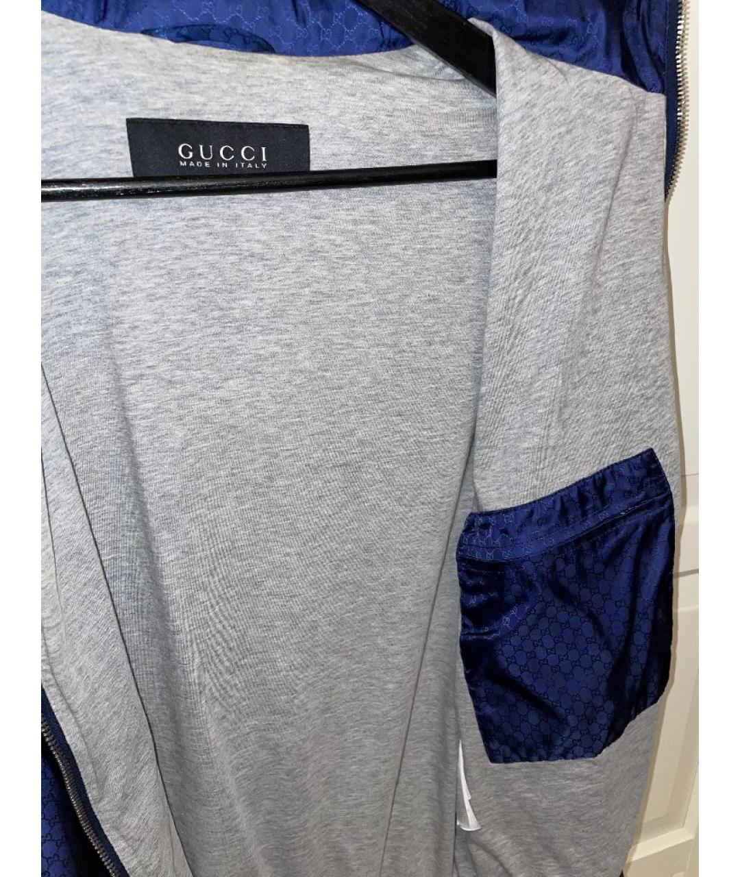 GUCCI Синяя полиамидовая куртка, фото 5