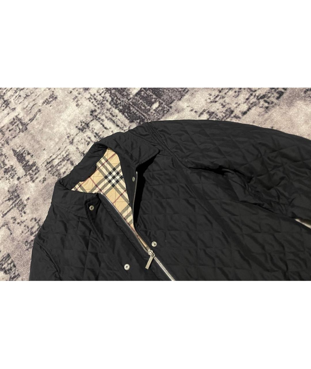 BURBERRY Черная полиэстеровая куртка, фото 9