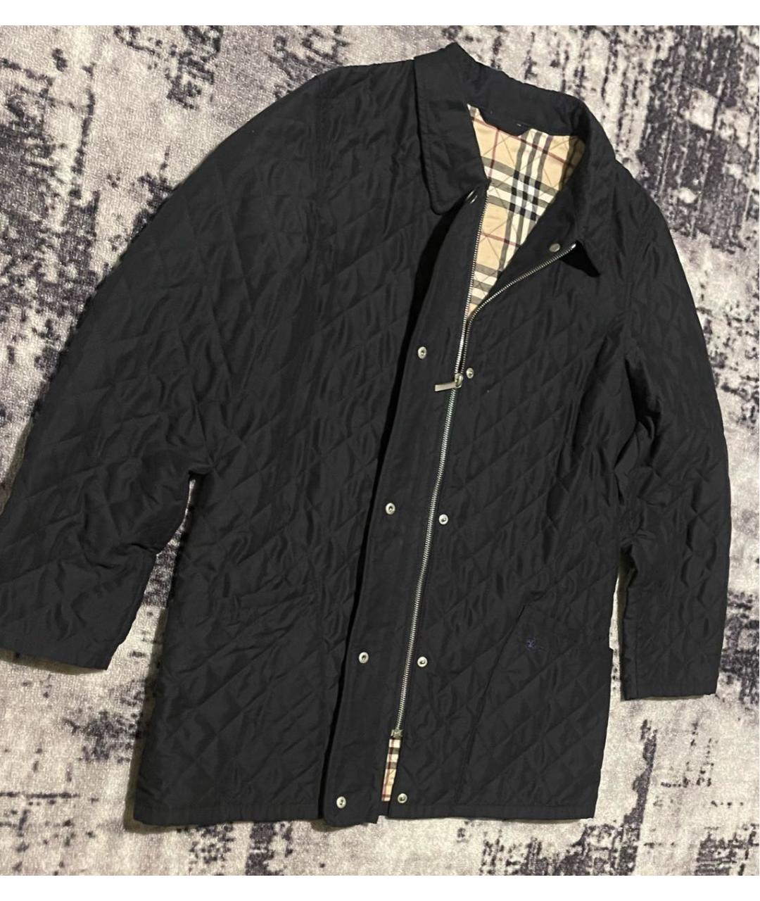 BURBERRY Черная полиэстеровая куртка, фото 2