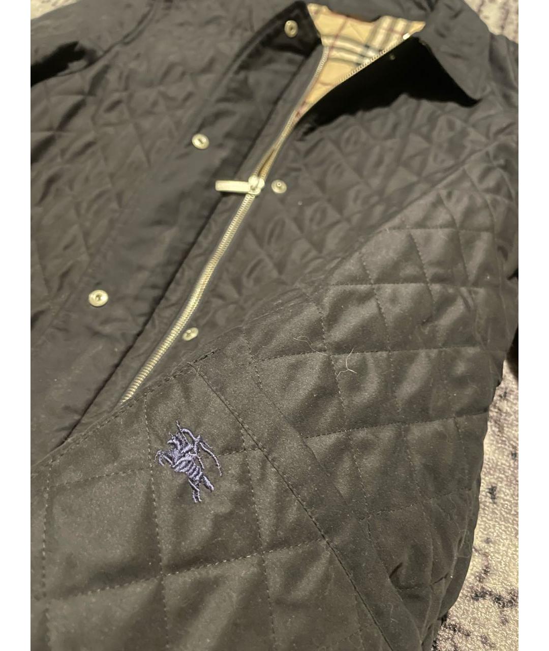 BURBERRY Черная полиэстеровая куртка, фото 5