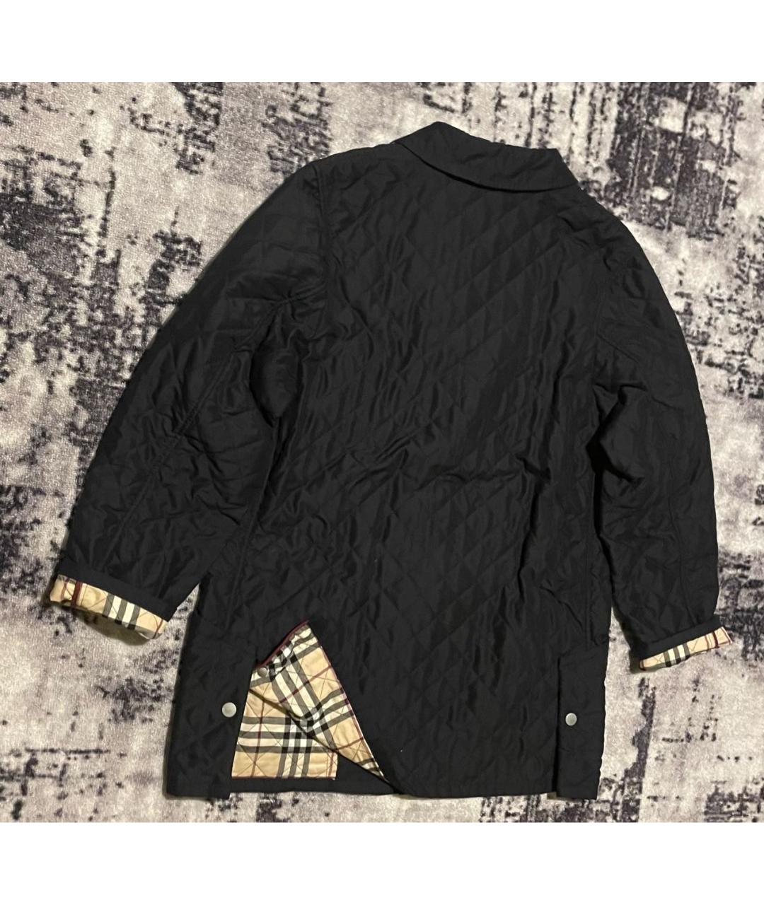 BURBERRY Черная полиэстеровая куртка, фото 3