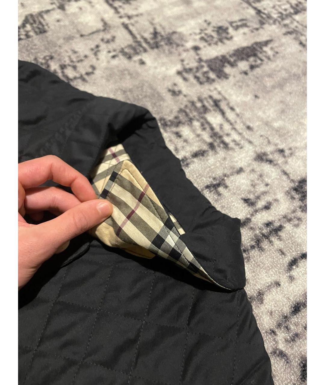 BURBERRY Черная полиэстеровая куртка, фото 4