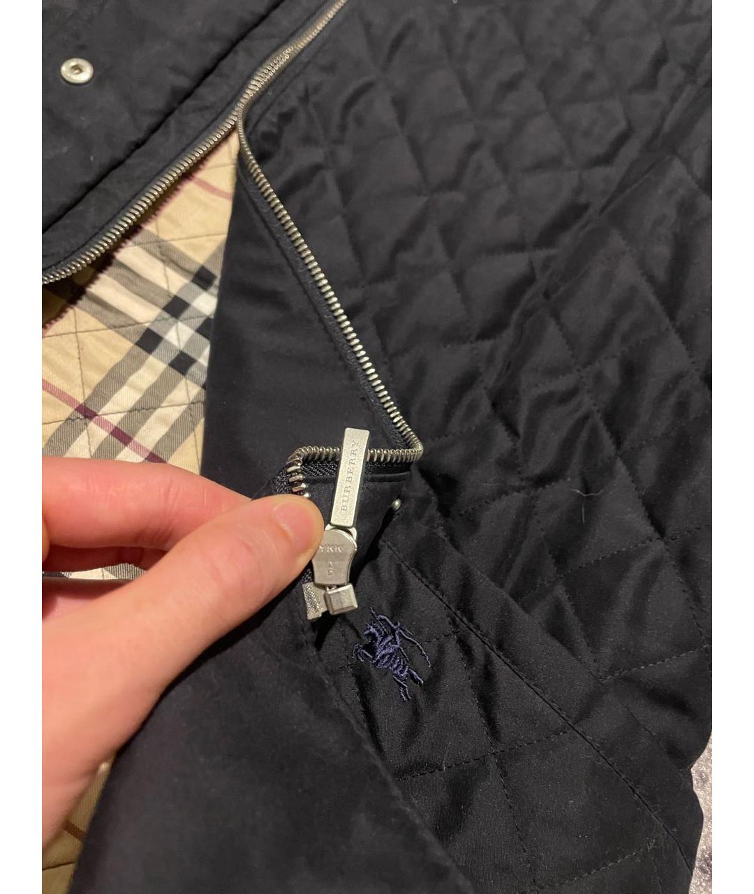 BURBERRY Черная полиэстеровая куртка, фото 6