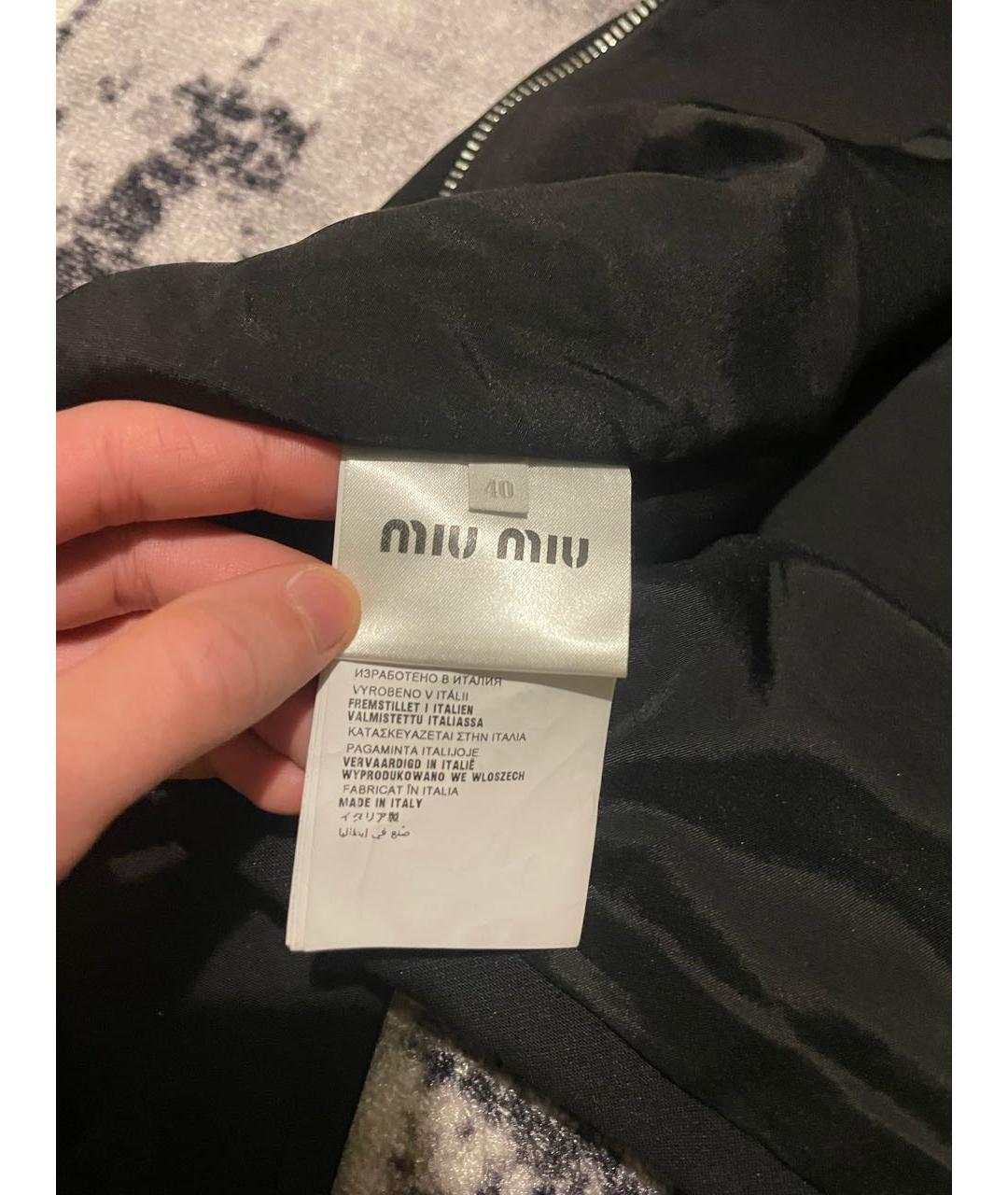 MIU MIU Черный шерстяной жакет/пиджак, фото 6