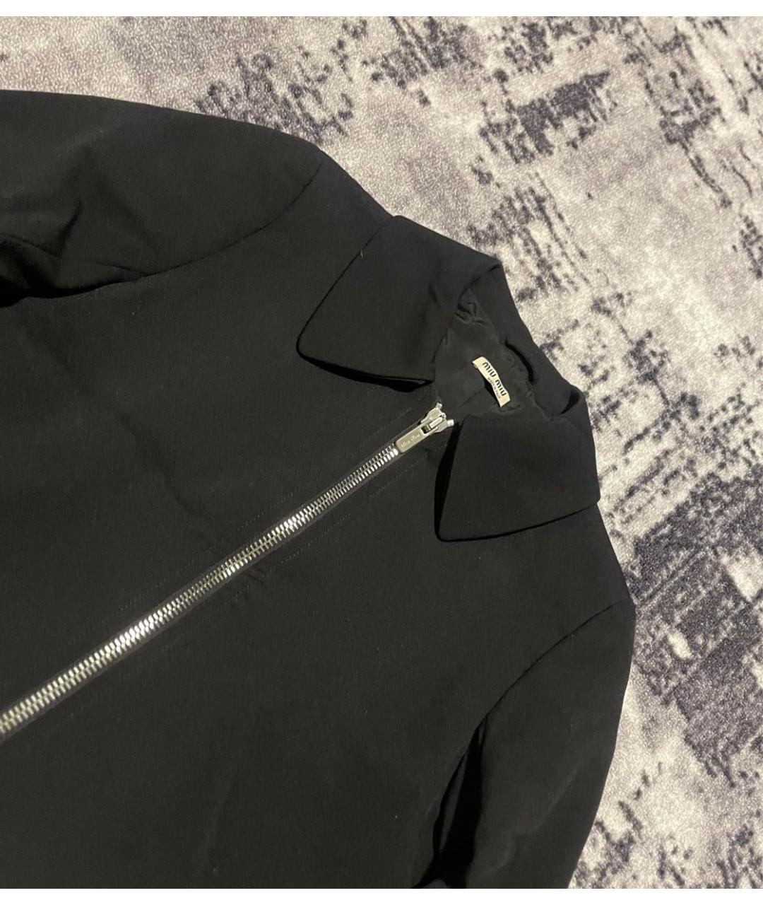 MIU MIU Черный шерстяной жакет/пиджак, фото 9