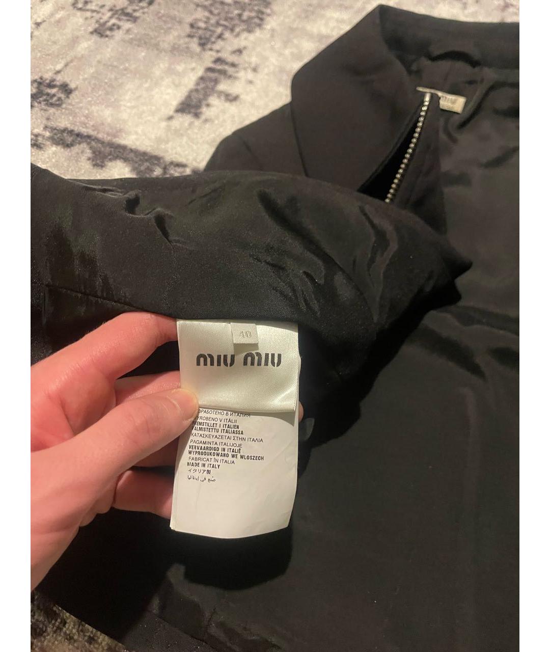 MIU MIU Черный шерстяной жакет/пиджак, фото 8