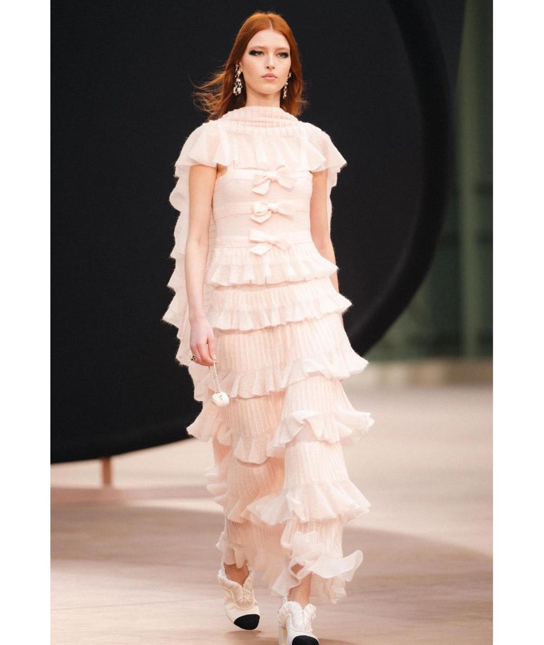 CHANEL Розовое шелковое коктейльное платье, фото 2