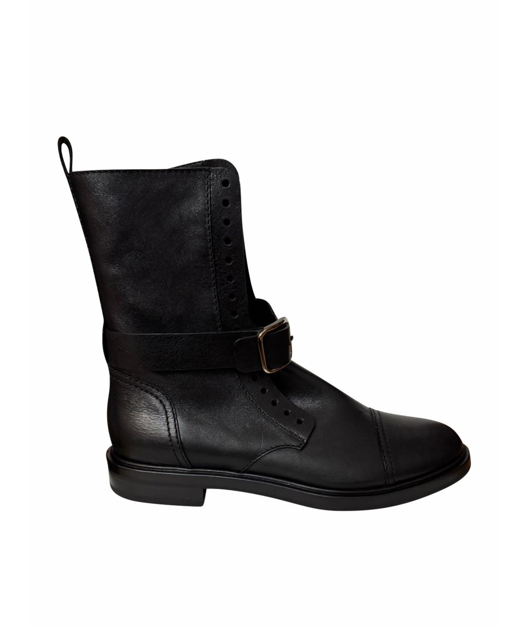 CASADEI Черные кожаные ботинки, фото 1