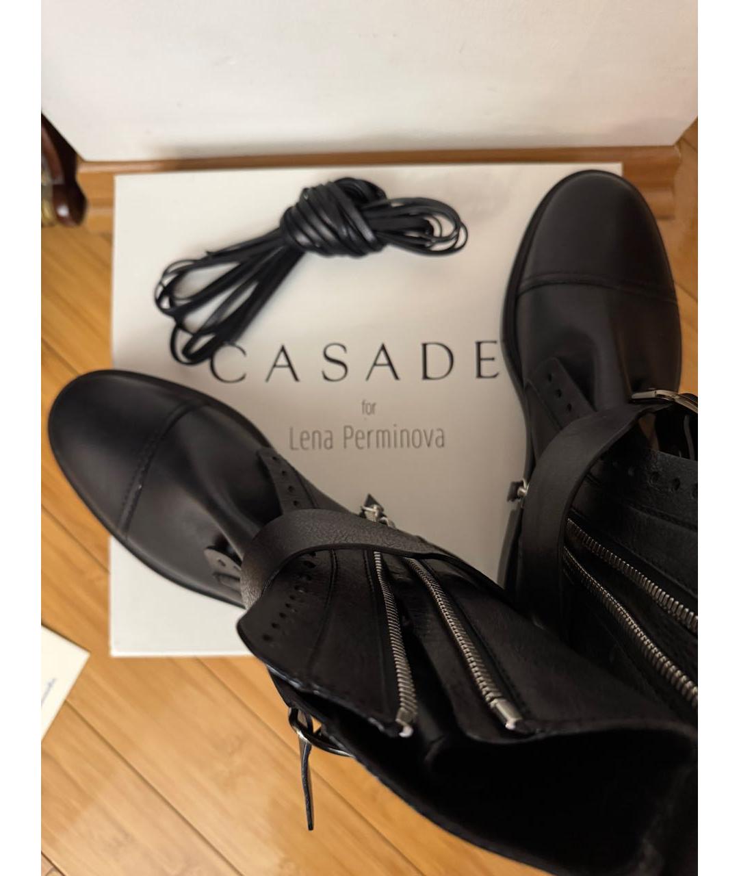CASADEI Черные кожаные ботинки, фото 5