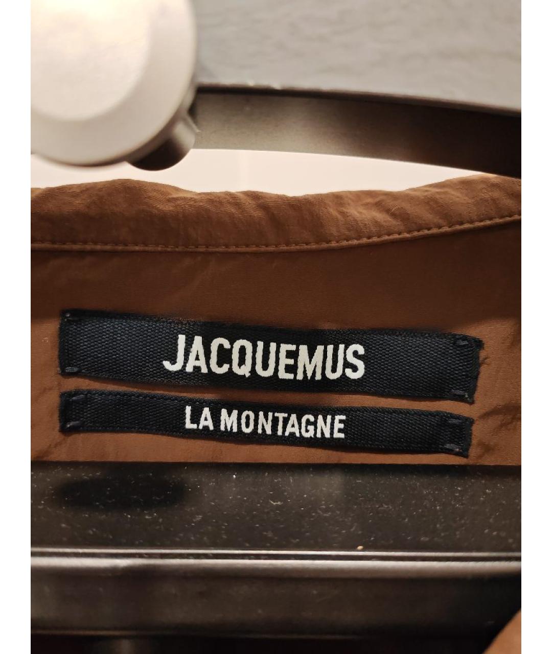 JACQUEMUS Коричневая полиамидовая рубашка, фото 3
