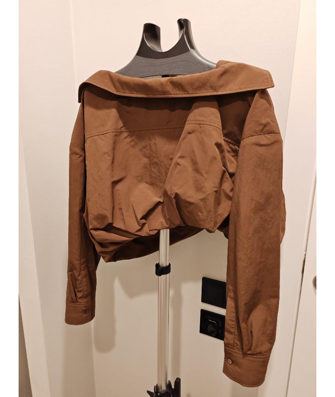 JACQUEMUS Коричневая полиамидовая рубашка, фото 2