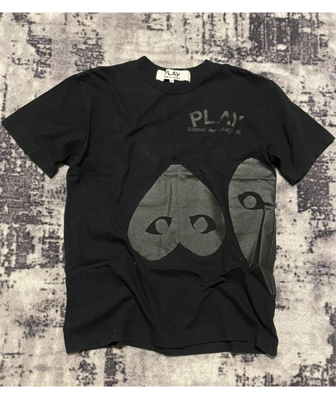 COMME DES GARÇONS PLAY Черная хлопковая футболка, фото 7