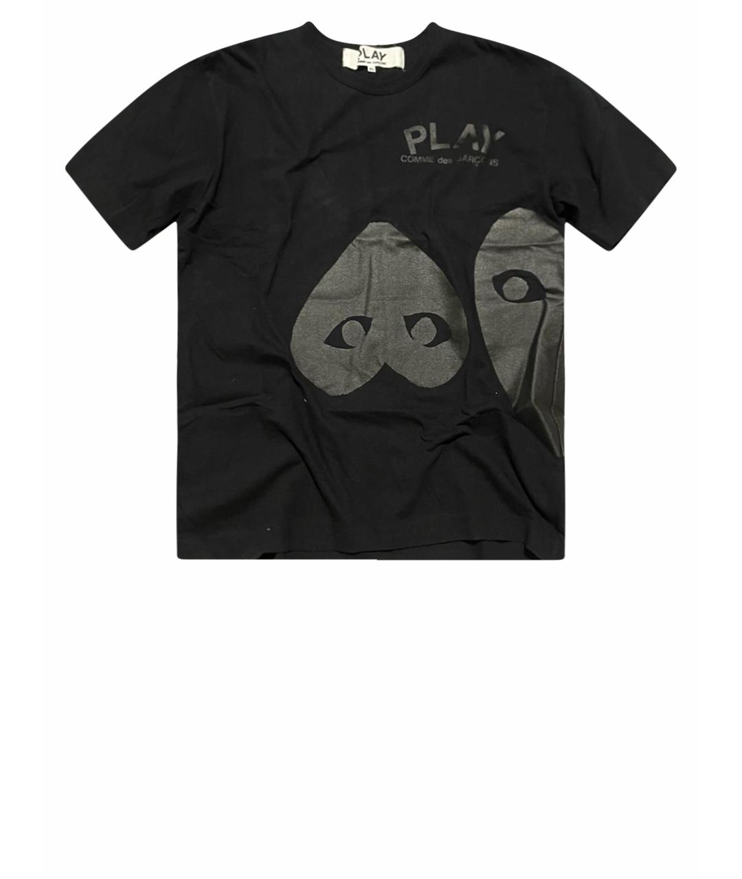 COMME DES GARÇONS PLAY Черная хлопковая футболка, фото 1