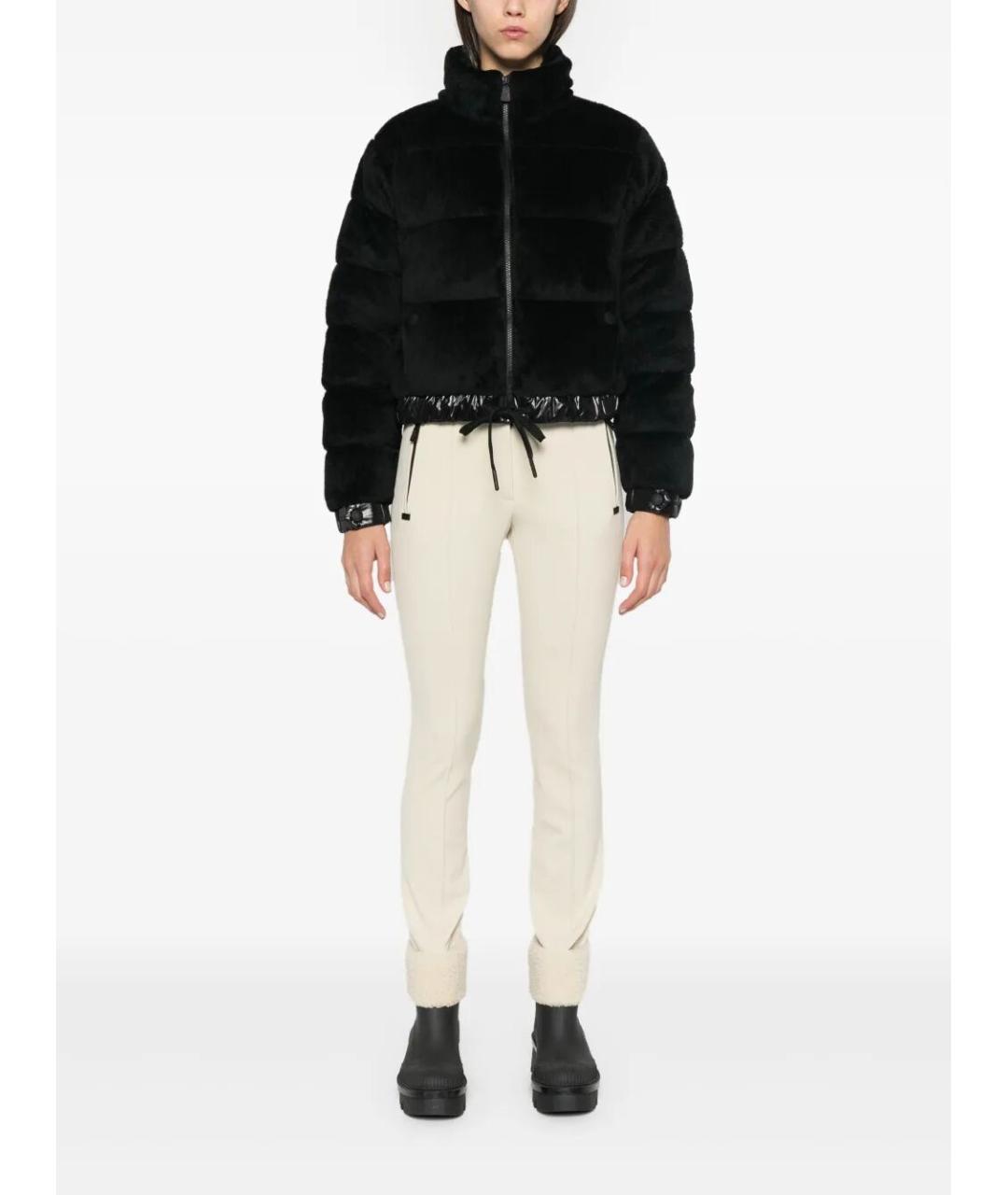 MONCLER Бежевые полиамидовые брюки узкие, фото 2