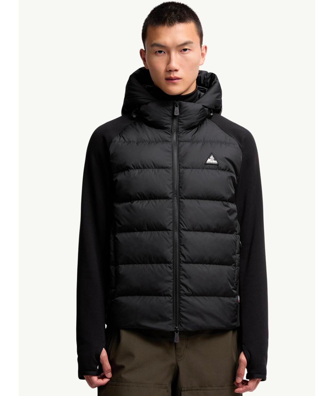 MONCLER Черная полиэстеровая куртка, фото 2