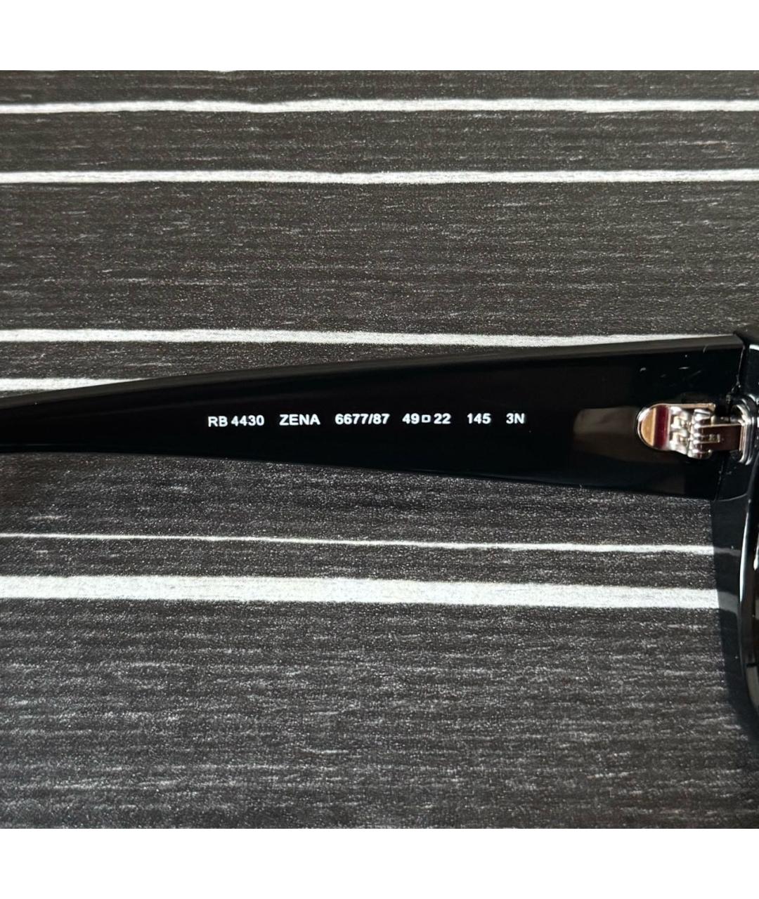 RAY BAN Черные пластиковые солнцезащитные очки, фото 3