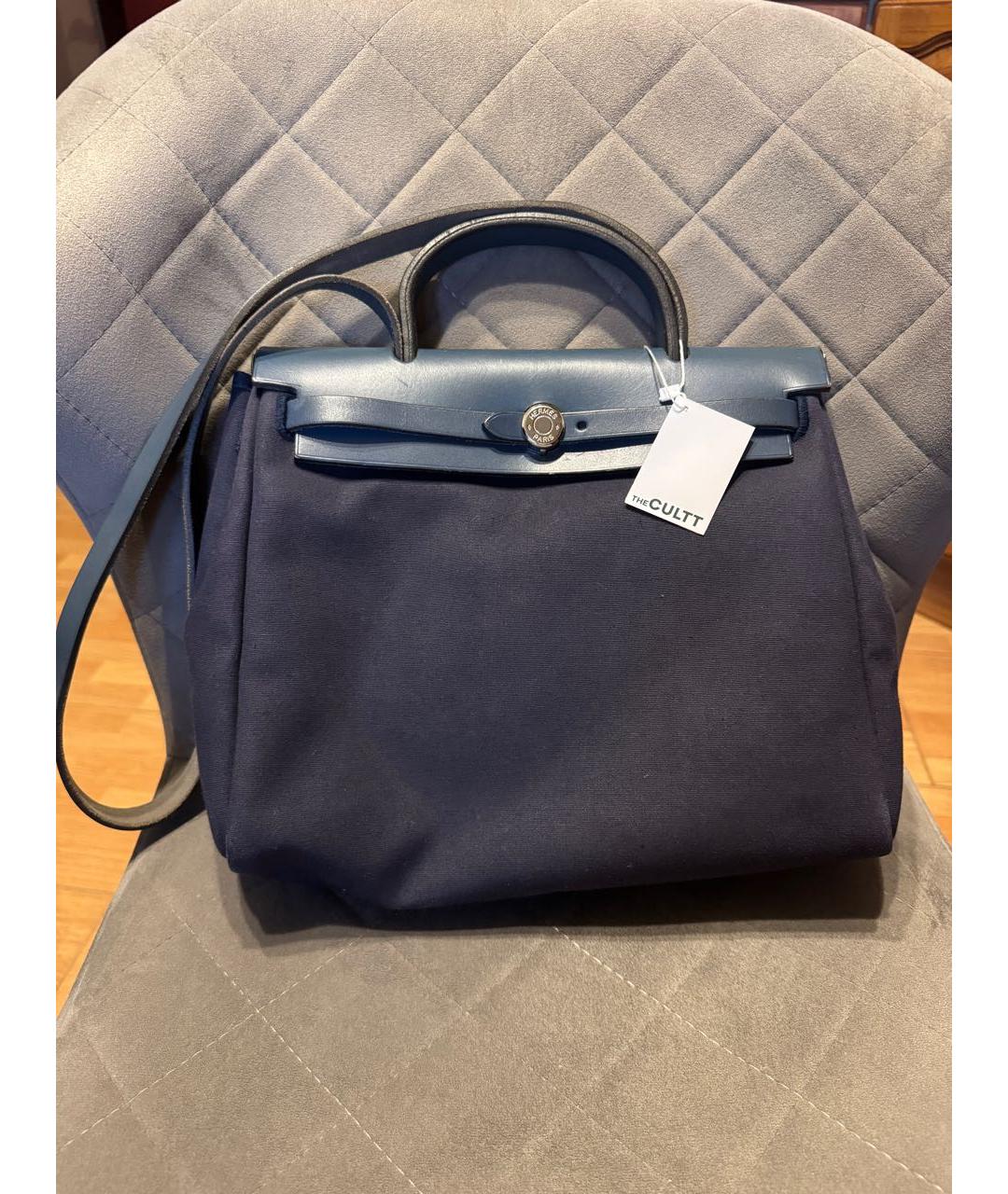 HERMES Темно-синяя сумка через плечо, фото 3