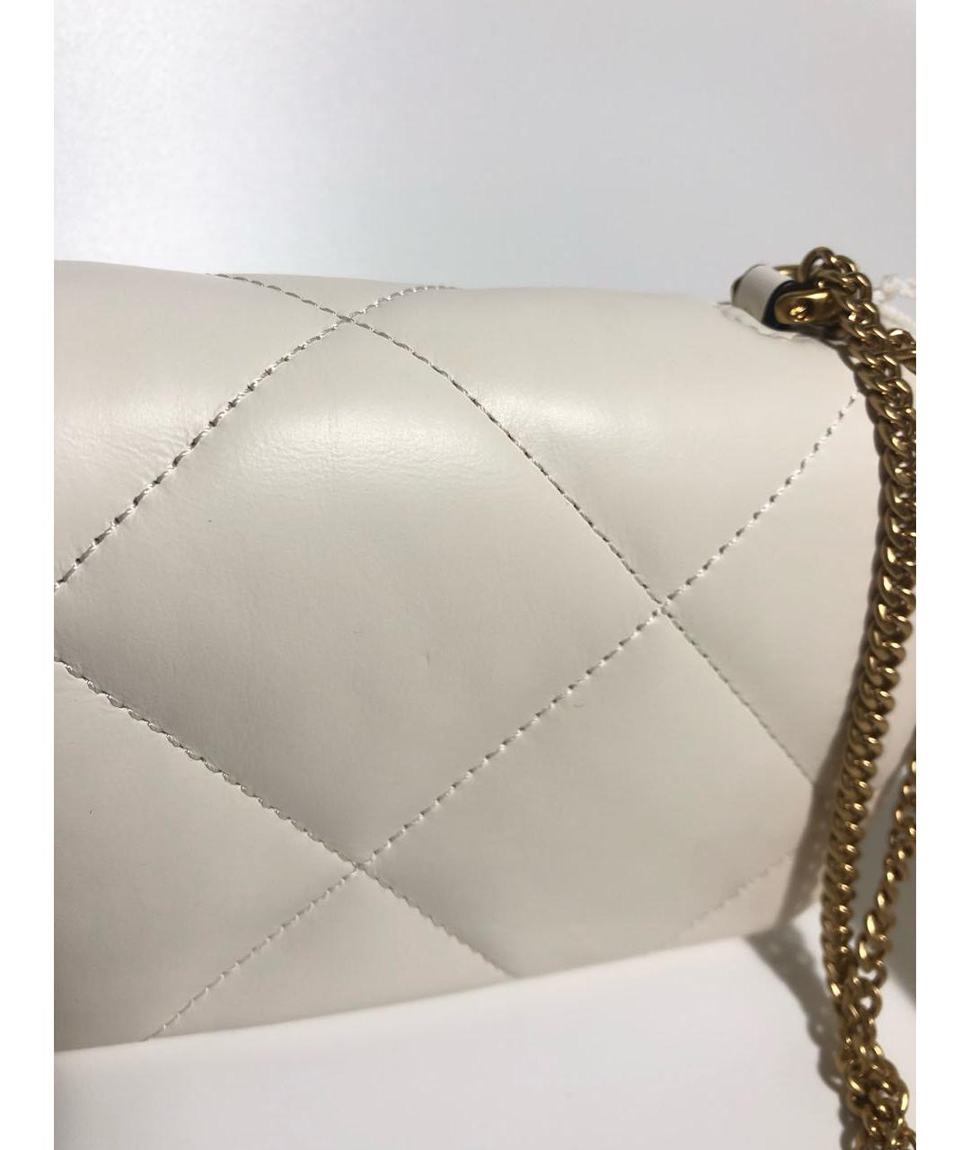 TORY BURCH Белая кожаная сумка через плечо, фото 4