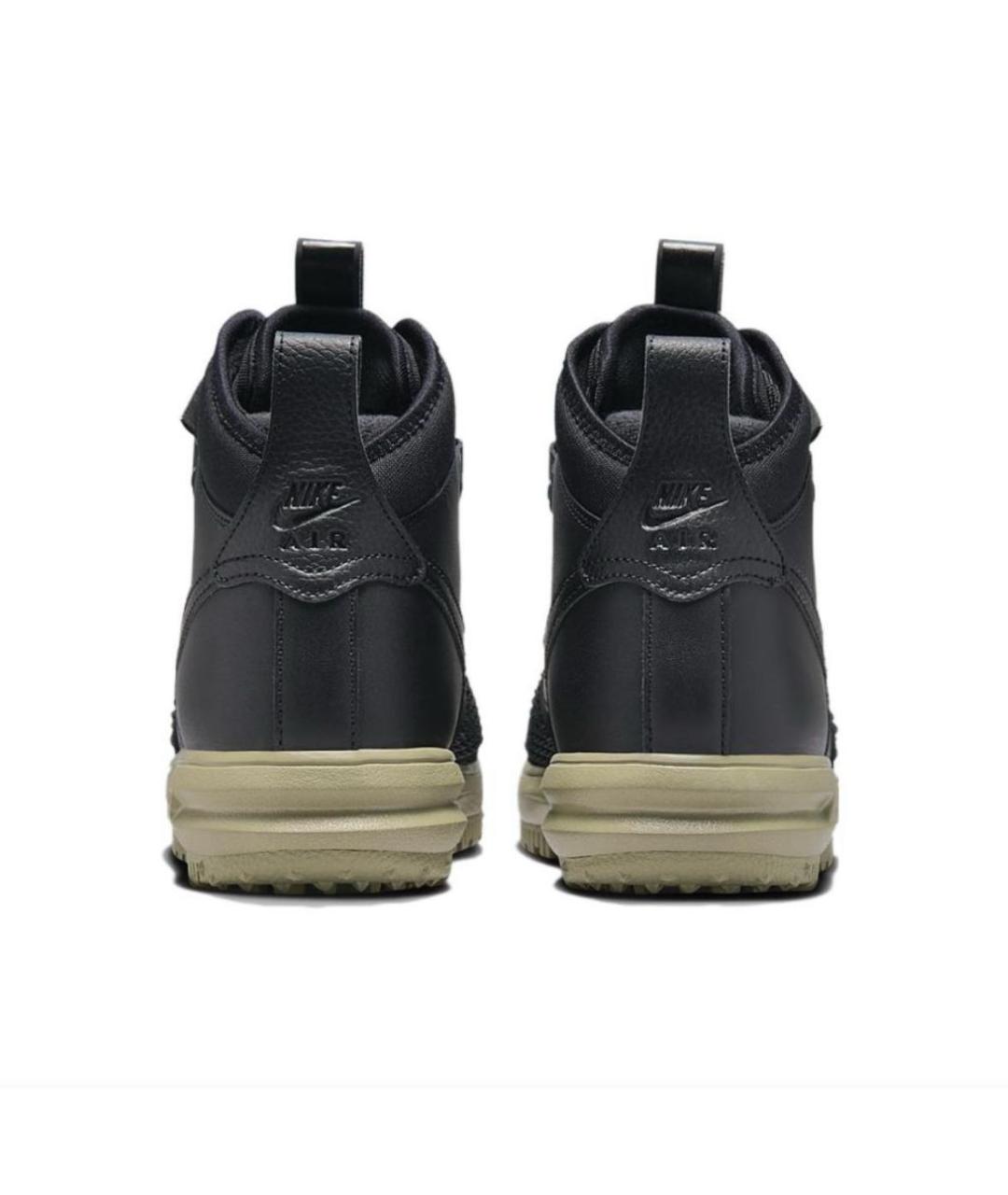 NIKE Черные кожаные высокие кроссовки / кеды, фото 4