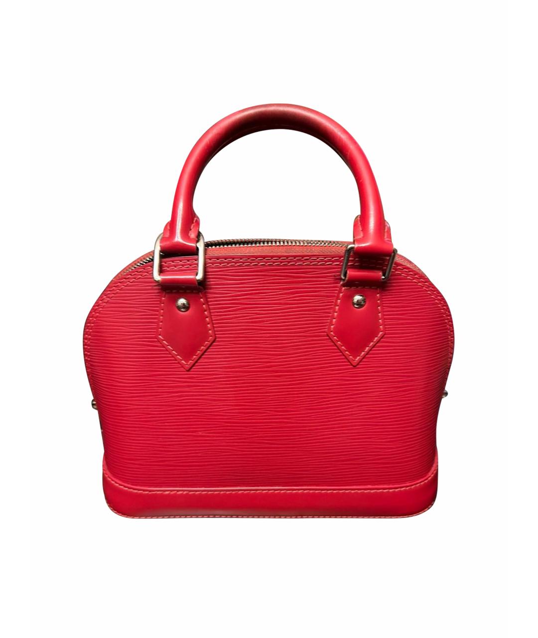 LOUIS VUITTON Красная кожаная сумка с короткими ручками, фото 1