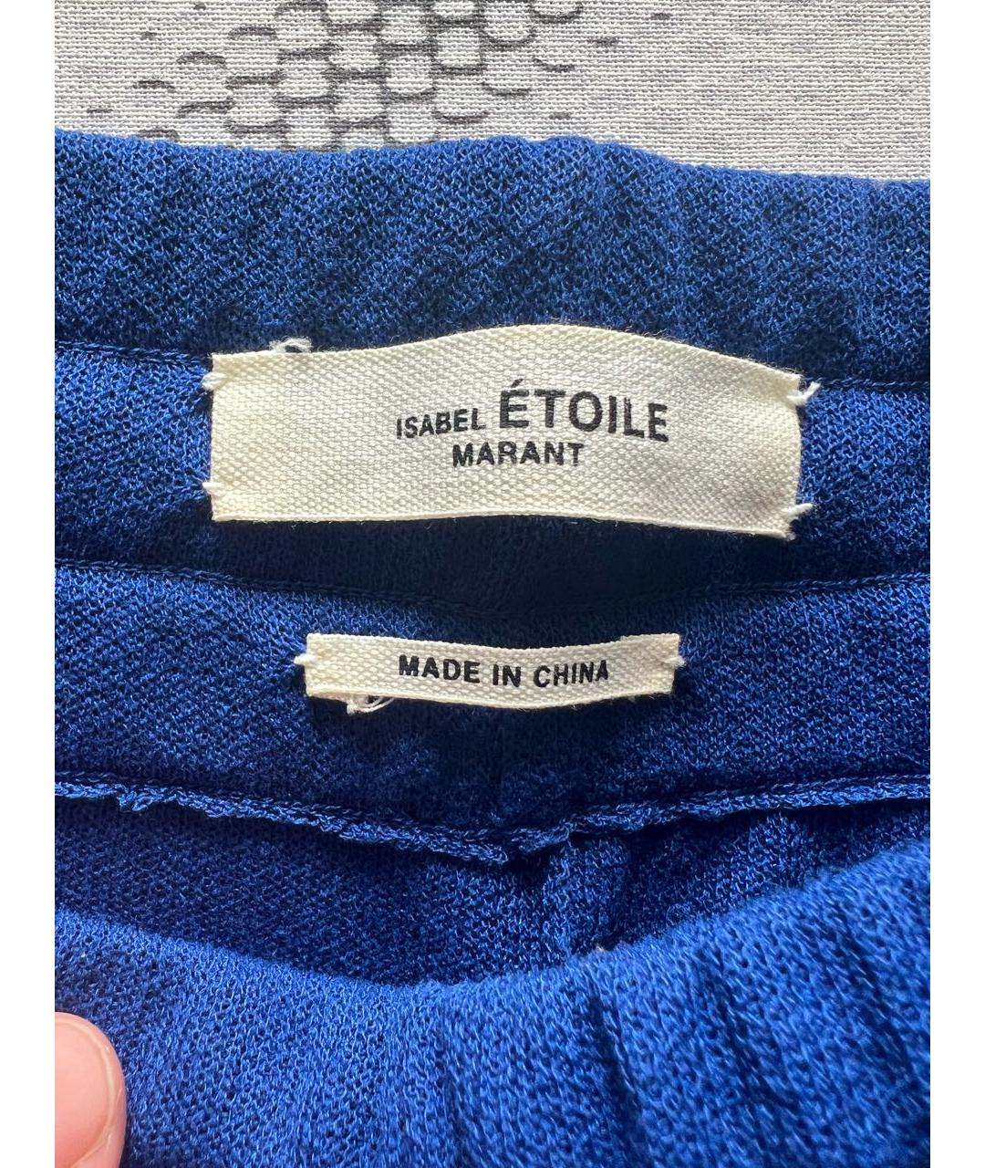 ISABEL MARANT ETOILE Синие прямые брюки, фото 4
