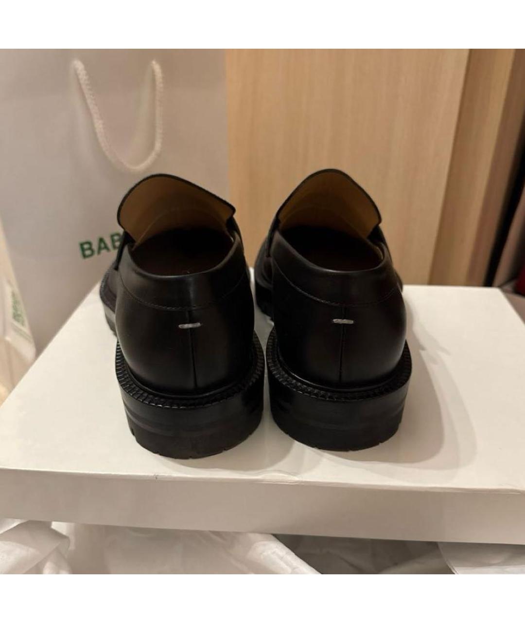 MAISON MARGIELA Черные кожаные лоферы, фото 4