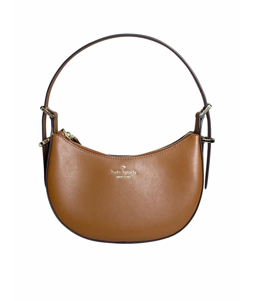 KATE SPADE Коричневая кожаная сумка с короткими ручками, фото 9