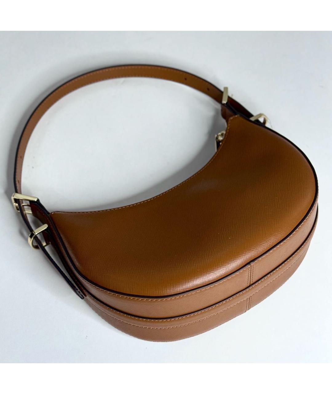 KATE SPADE Коричневая кожаная сумка с короткими ручками, фото 3