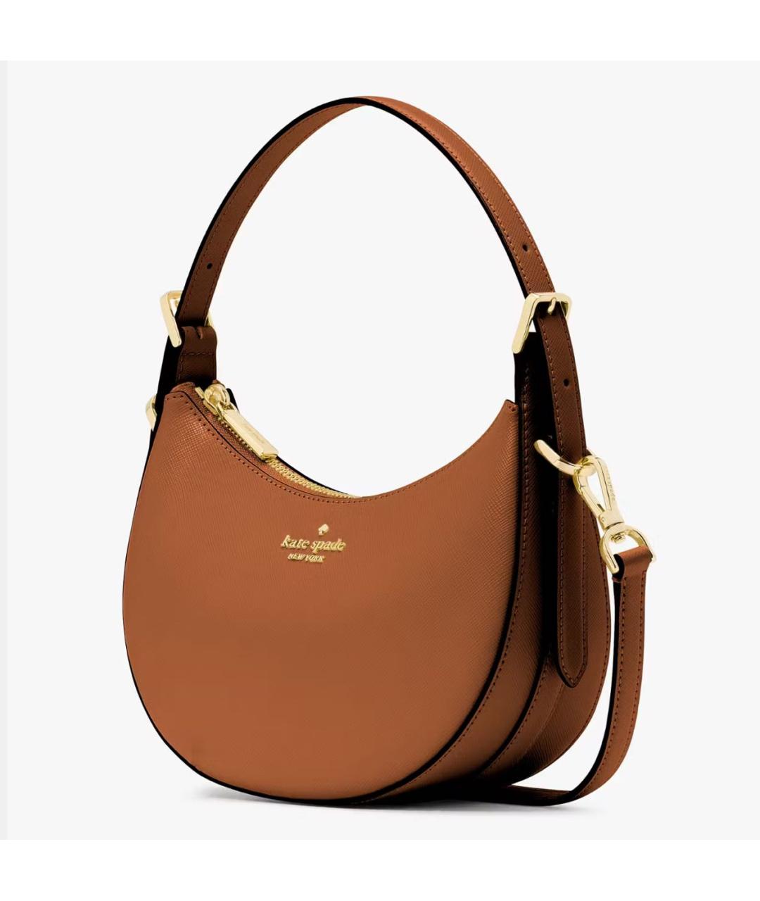 KATE SPADE Коричневая кожаная сумка с короткими ручками, фото 8