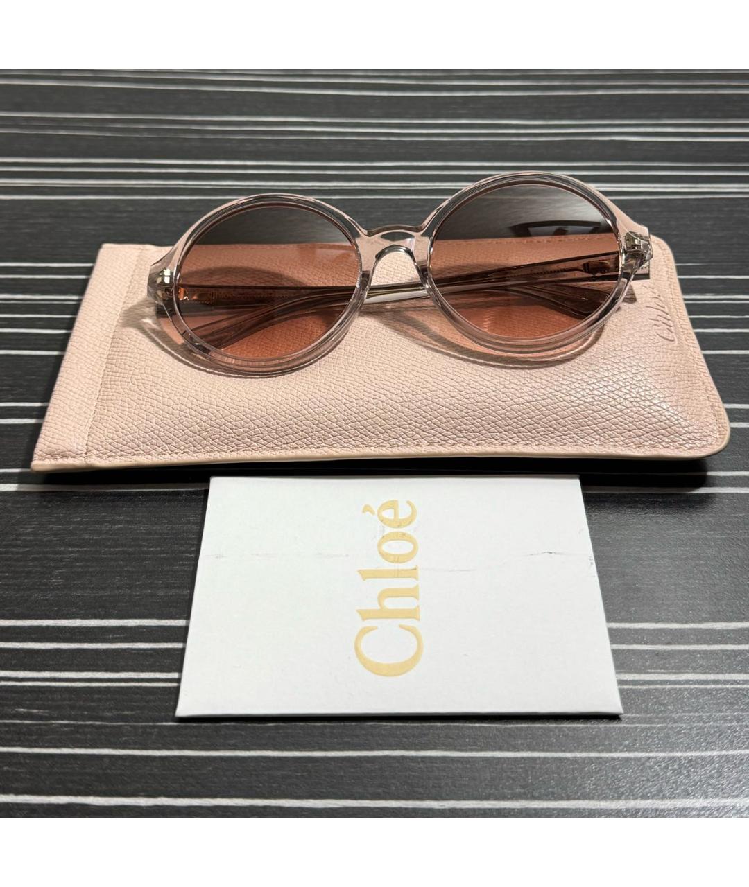 CHLOE Серые пластиковые солнцезащитные очки, фото 4